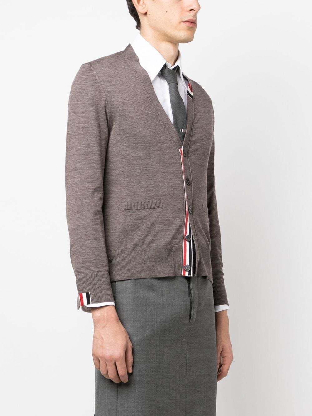 Thom Browne Button-up Cardigan In Gray