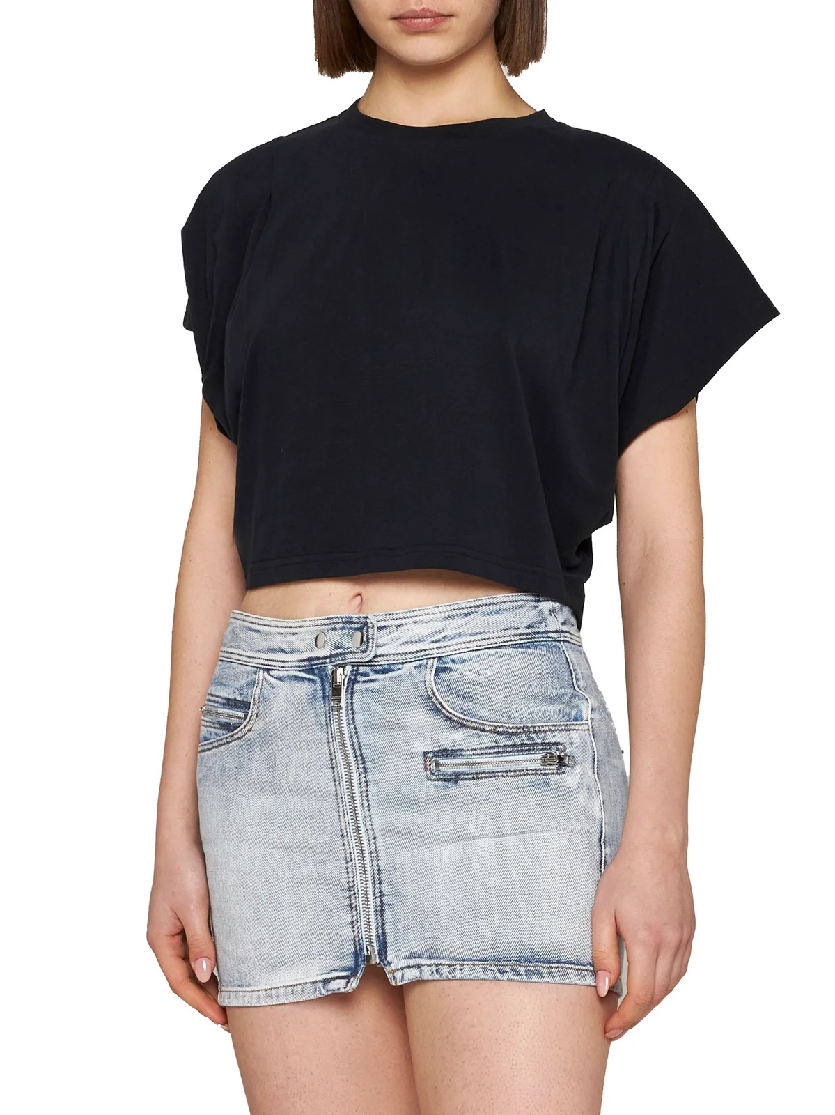 ISABEL MARANT ZIP-UP MINI DENIM SKIRT