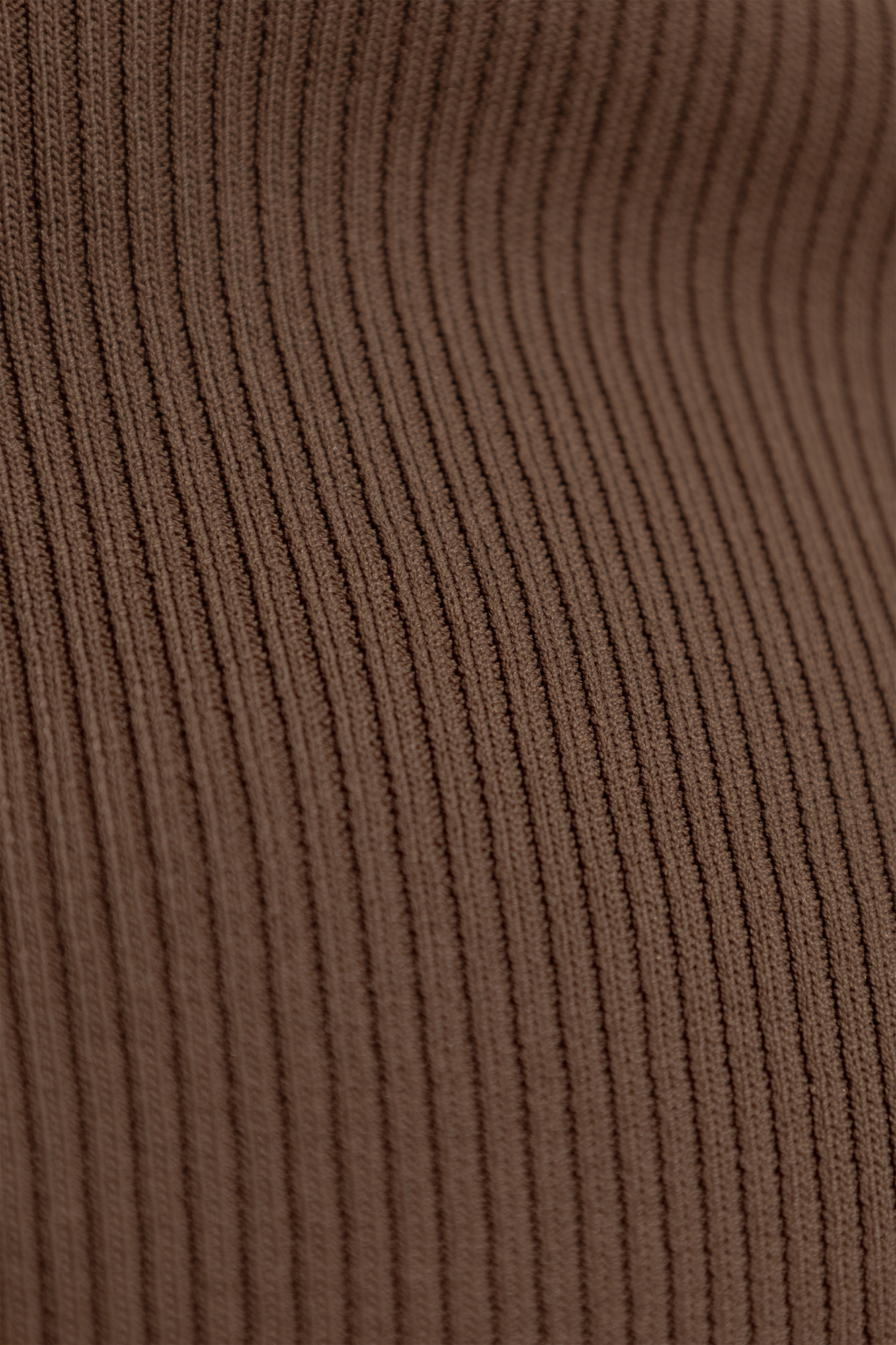 Shop By Malene Birger Ronda Halterneck Ribbed Top In Brown