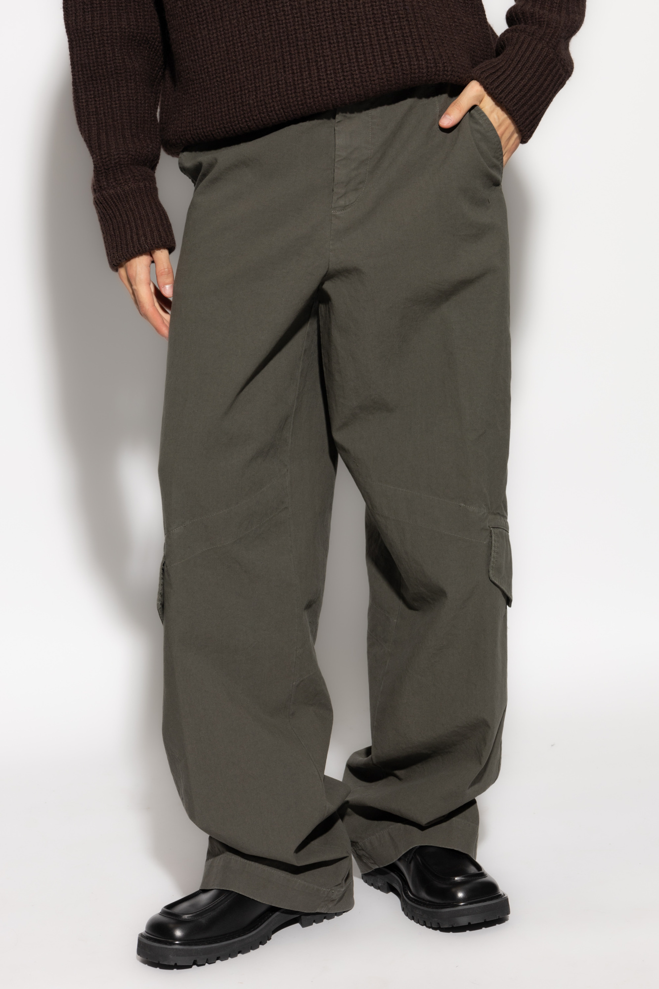 Dries Van Noten Straight Leg Trousers In Black