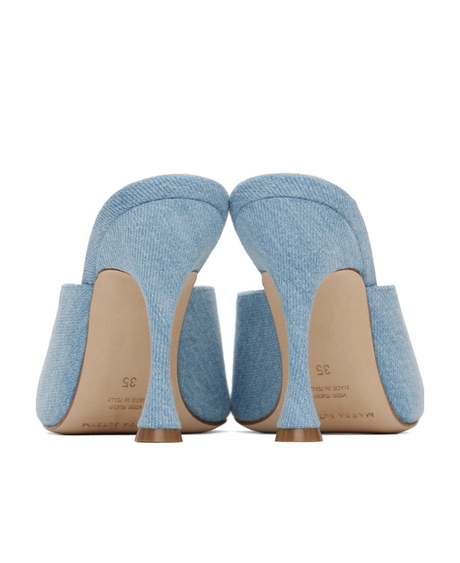 MAGDA BUTRYM 105MM OPEN-TOE DENIM MULES