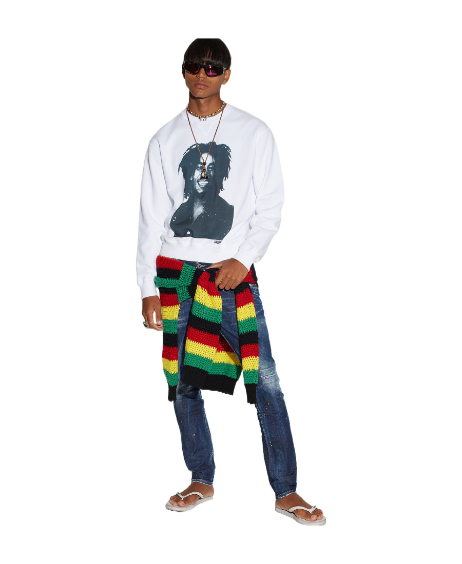 DSQUARED2 BOB MARLEY PRINT SWEATSHIRT