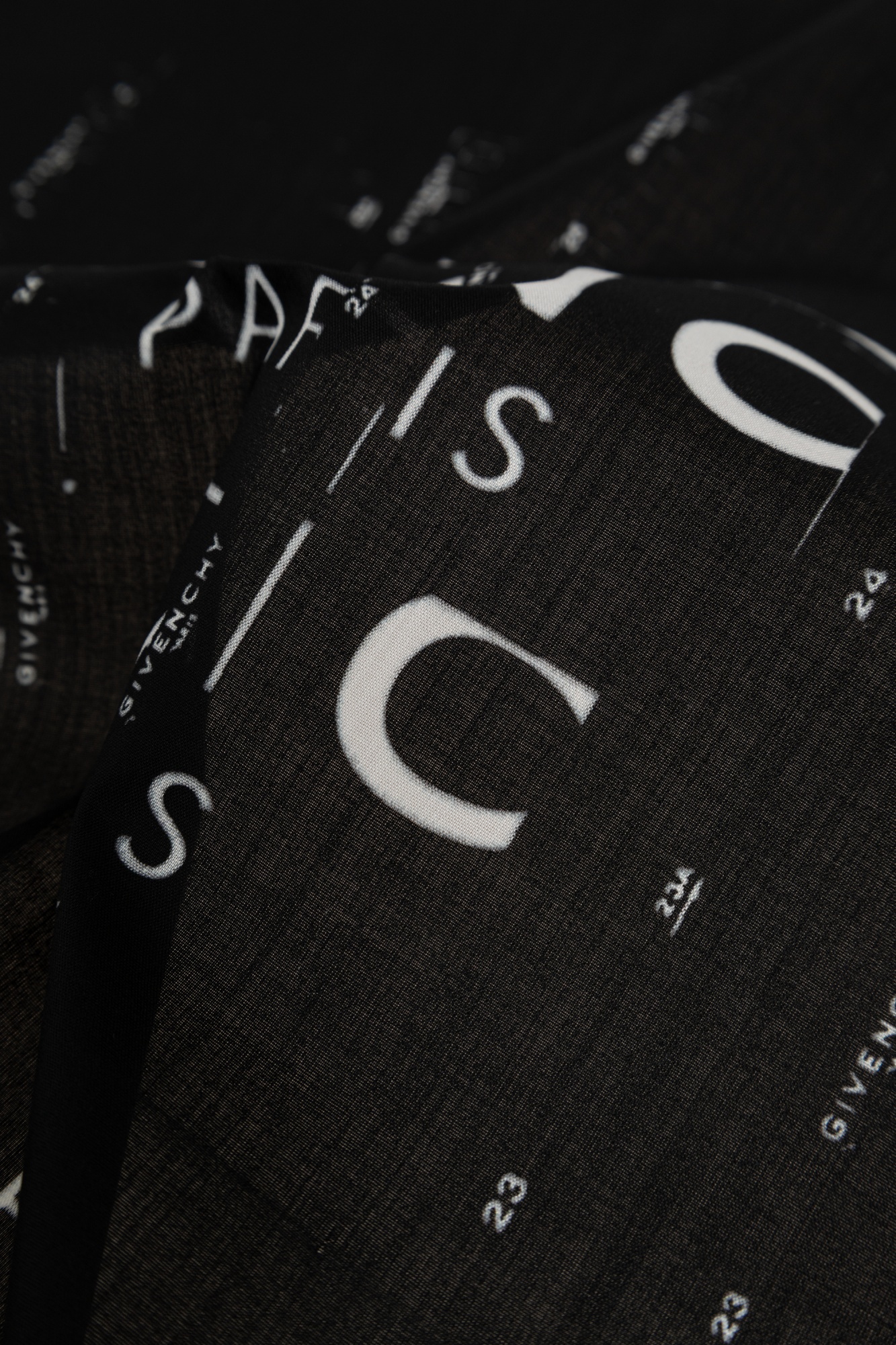 Givenchy Logo Printed Scarf In Black