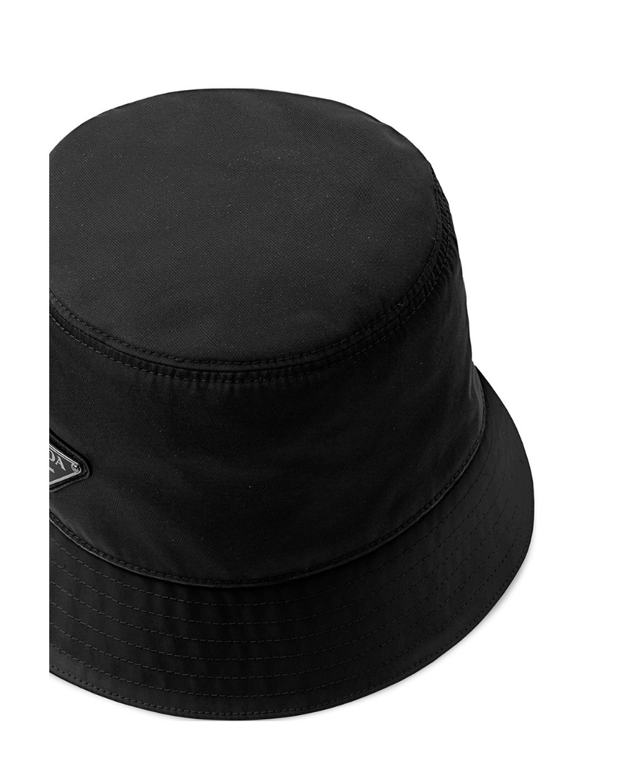 Prada Womens Black Re-nylon Recycled-polyamide Bucket Hat In Black