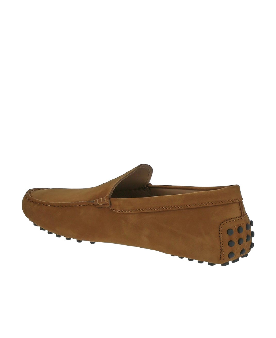 Tod's Embroidered Suede Loafers In Brown