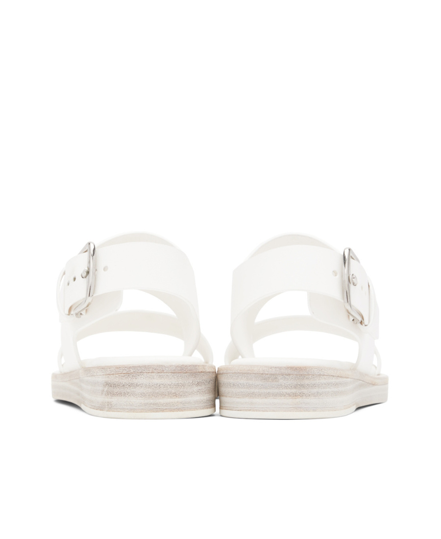 Ann Demeulemeester White Lore Flat Sandals In White