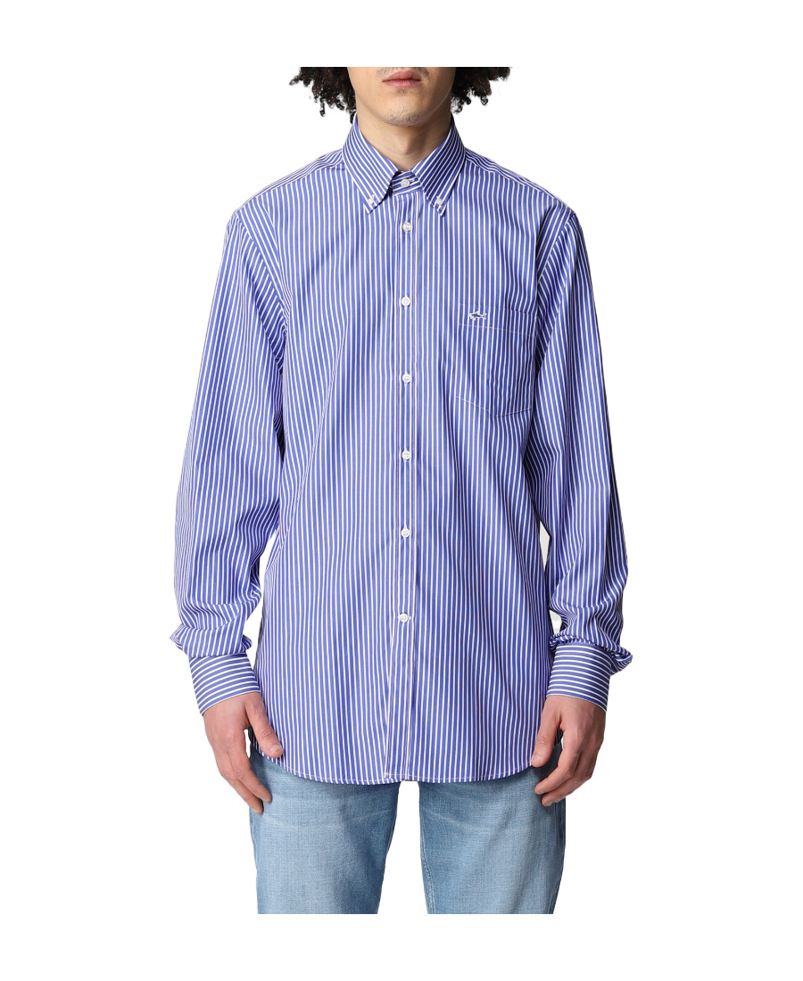Paul & Shark Logo Long-sleeved Shirt In Blue