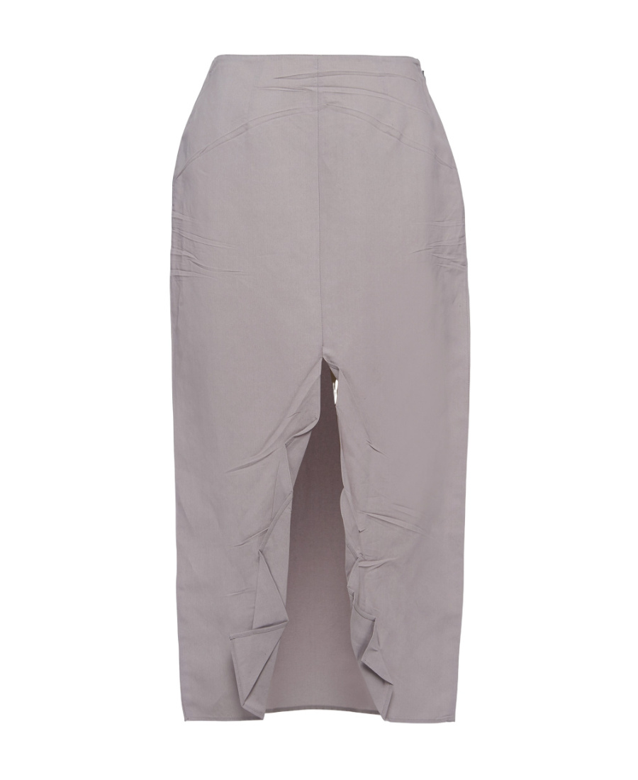 Prada Split Skirt In Gray