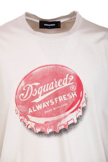 Dsquared2 Graphic-print Cotton T-shirt In White