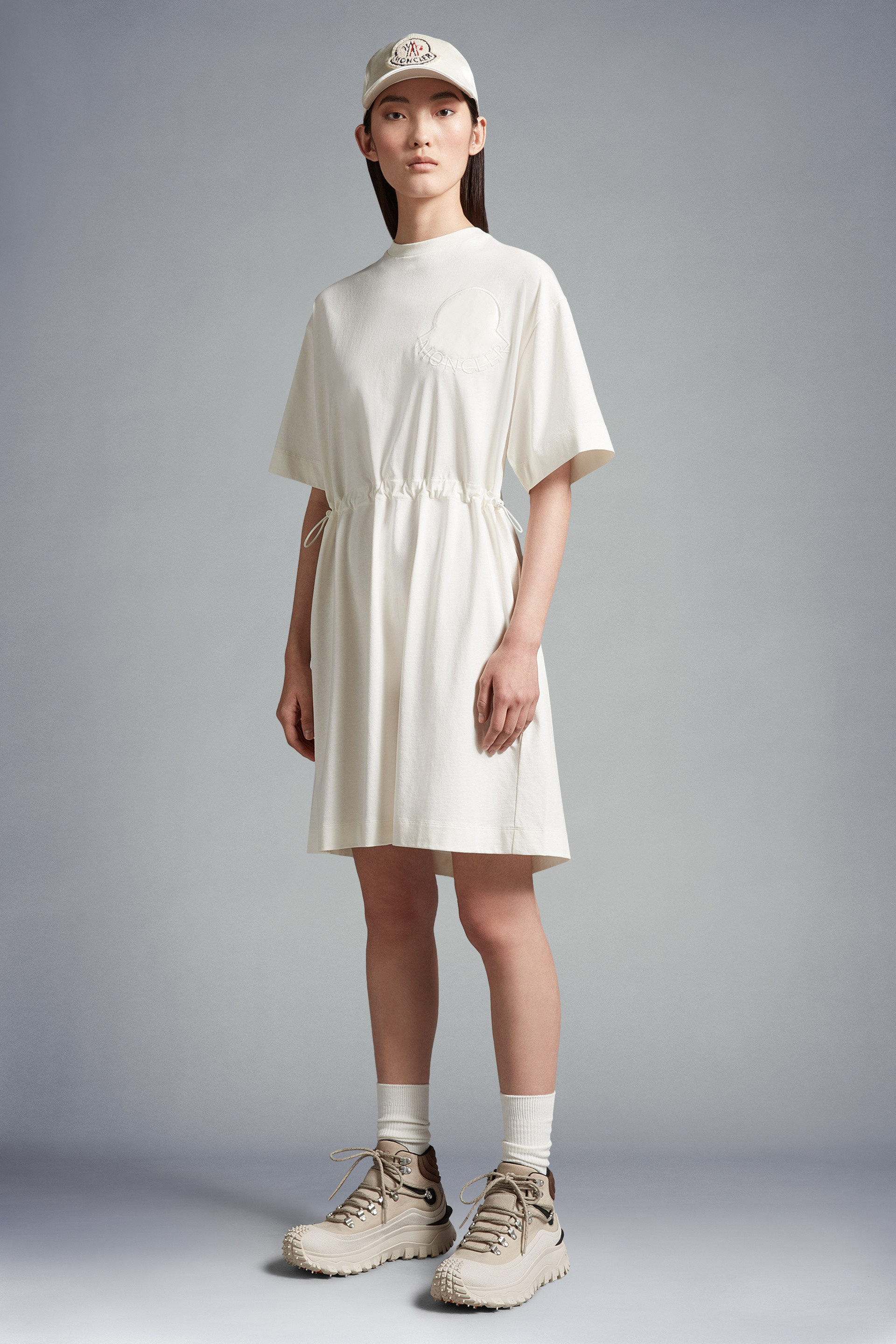 Moncler Logo Dress In White