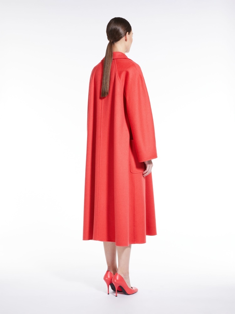 Max Mara Woman Coat Coral Size 12 Cashmere In Red