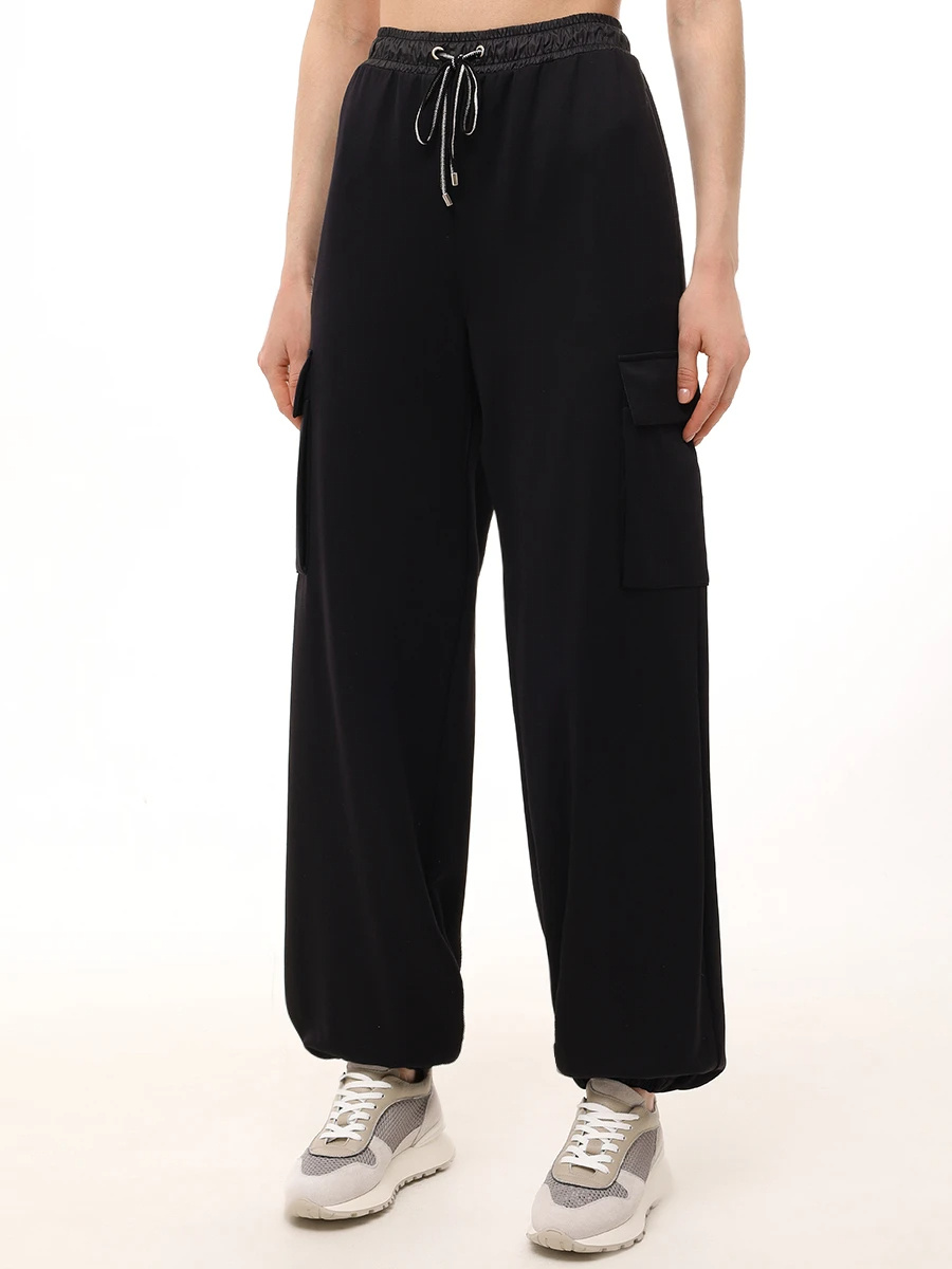 Lorena Antoniazzi Elastic Waist Casual Pants In Black