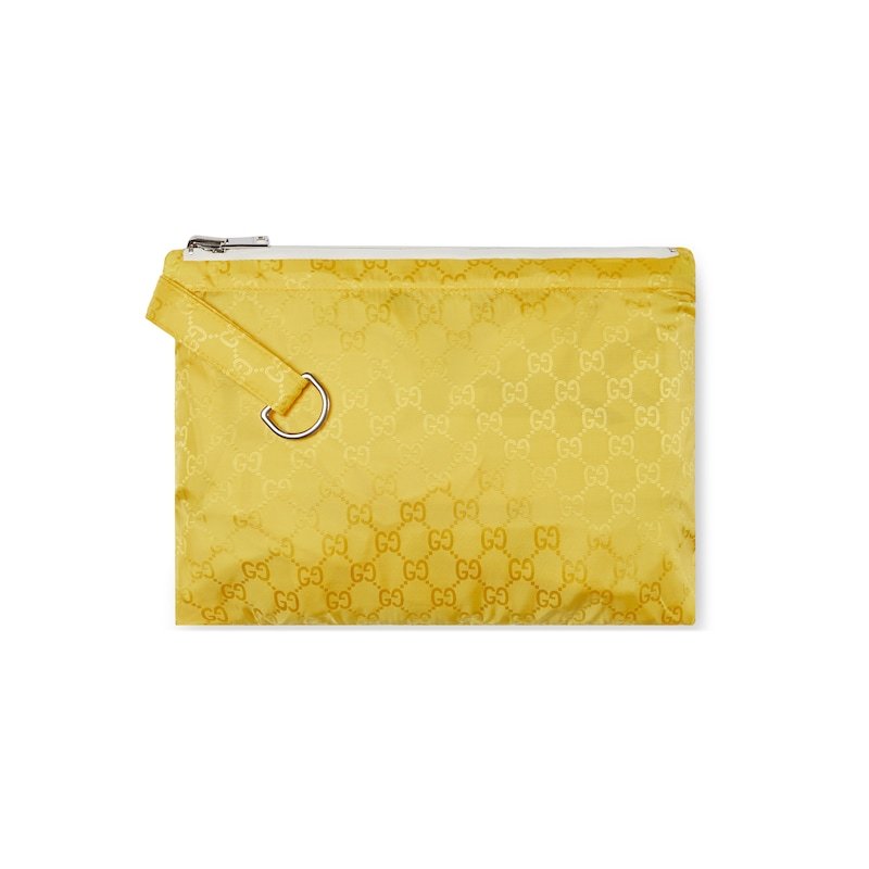 Gucci Gg Jacquard Pilot Jacket In Yellow