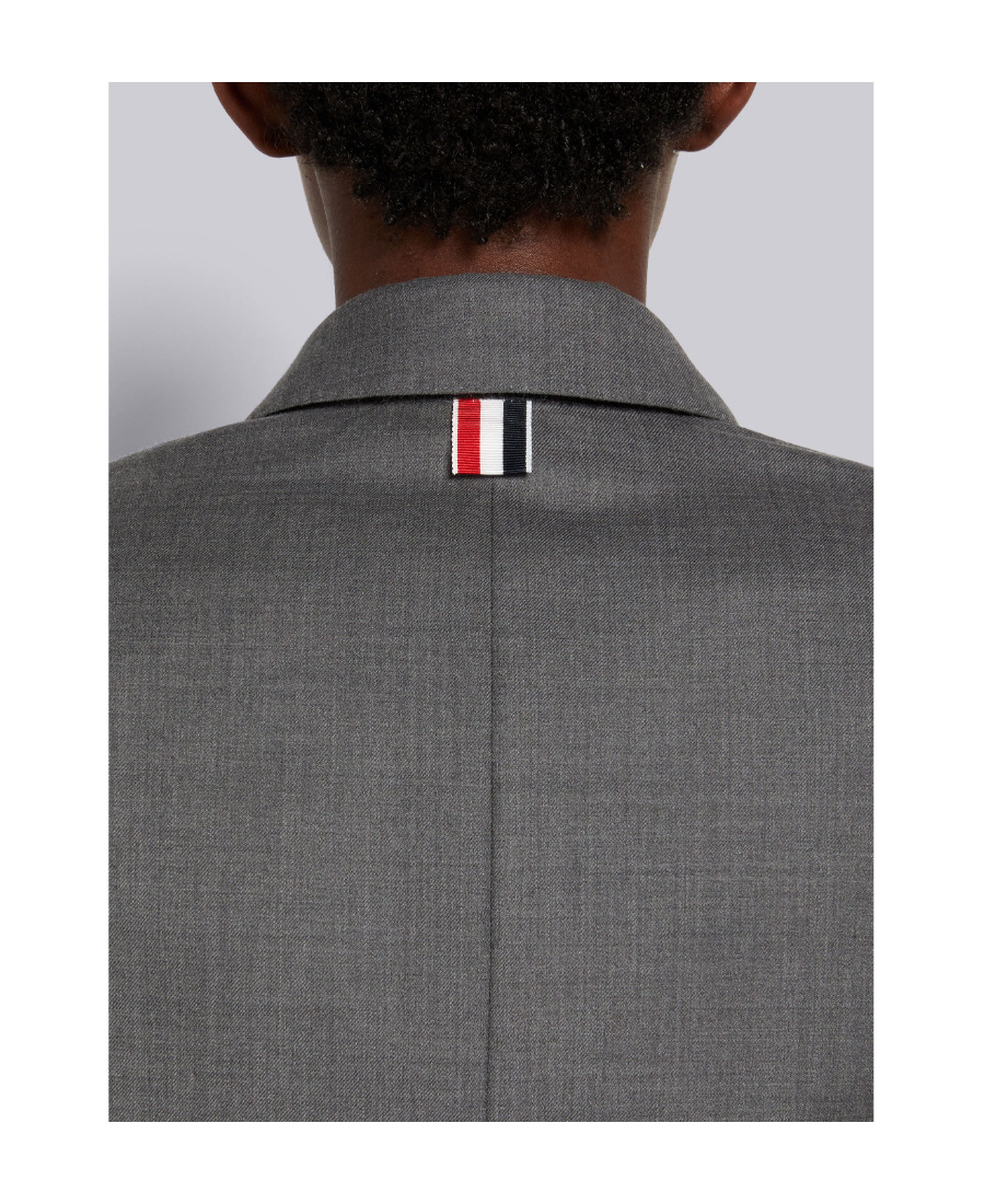 Thom Browne Rwb-embellished Cropped Blazer In Black