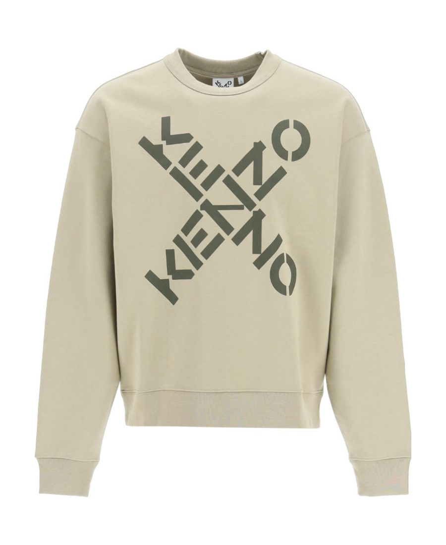 Kenzo Big X Logo-print Sweatshirt In Nude
