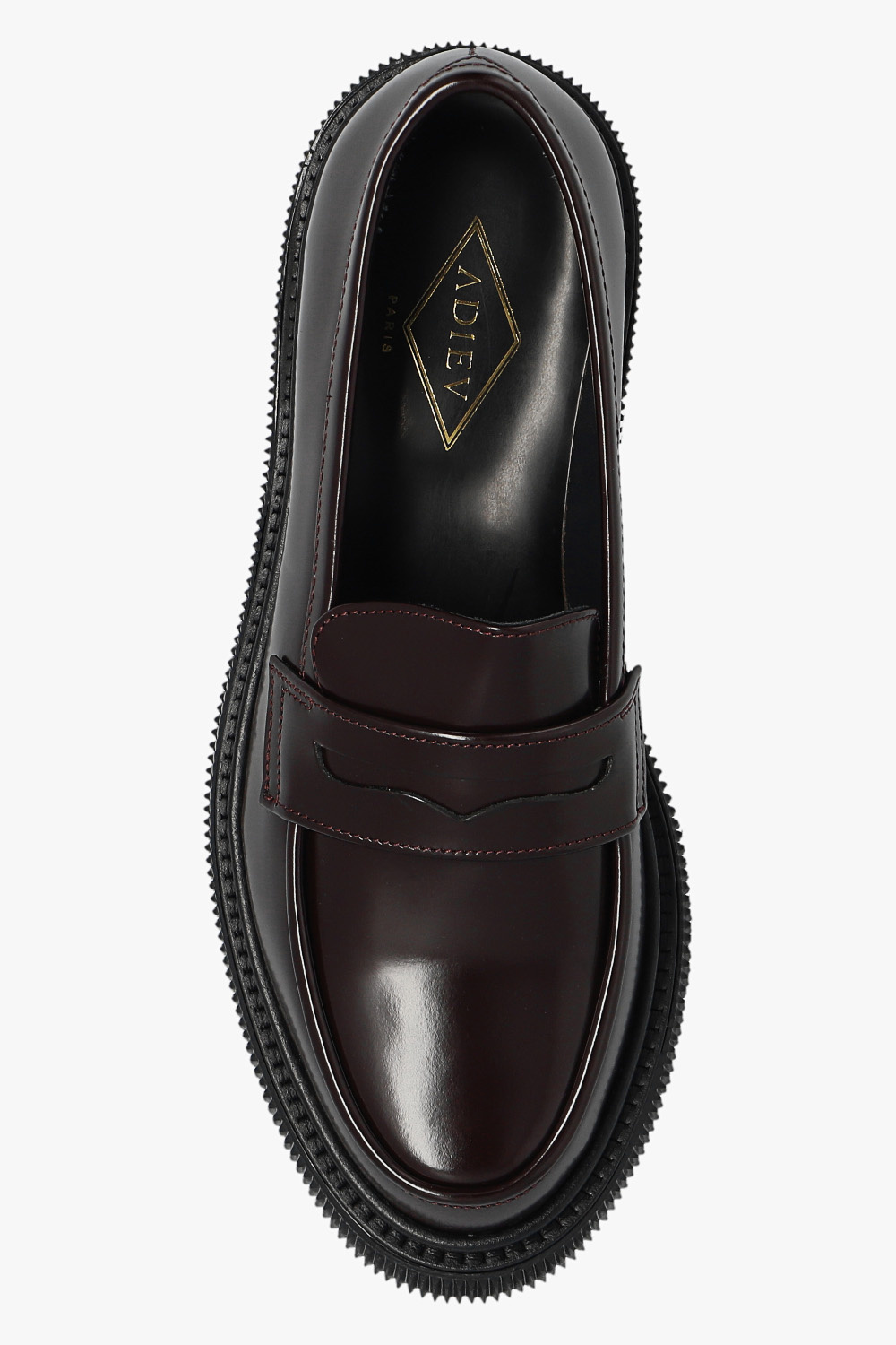 ADIEU PLATFORM LEATHER PENNY LOAFERS 