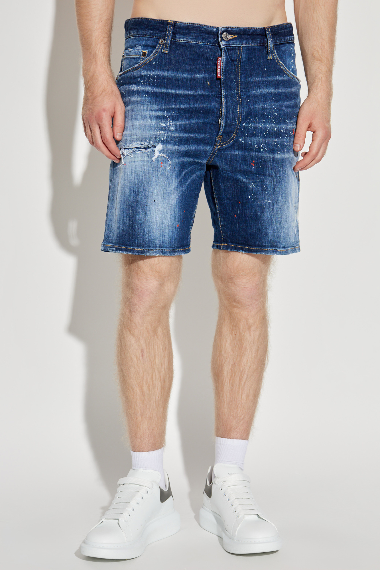 Dsquared2 Cropped Jeans With Paint Splatters