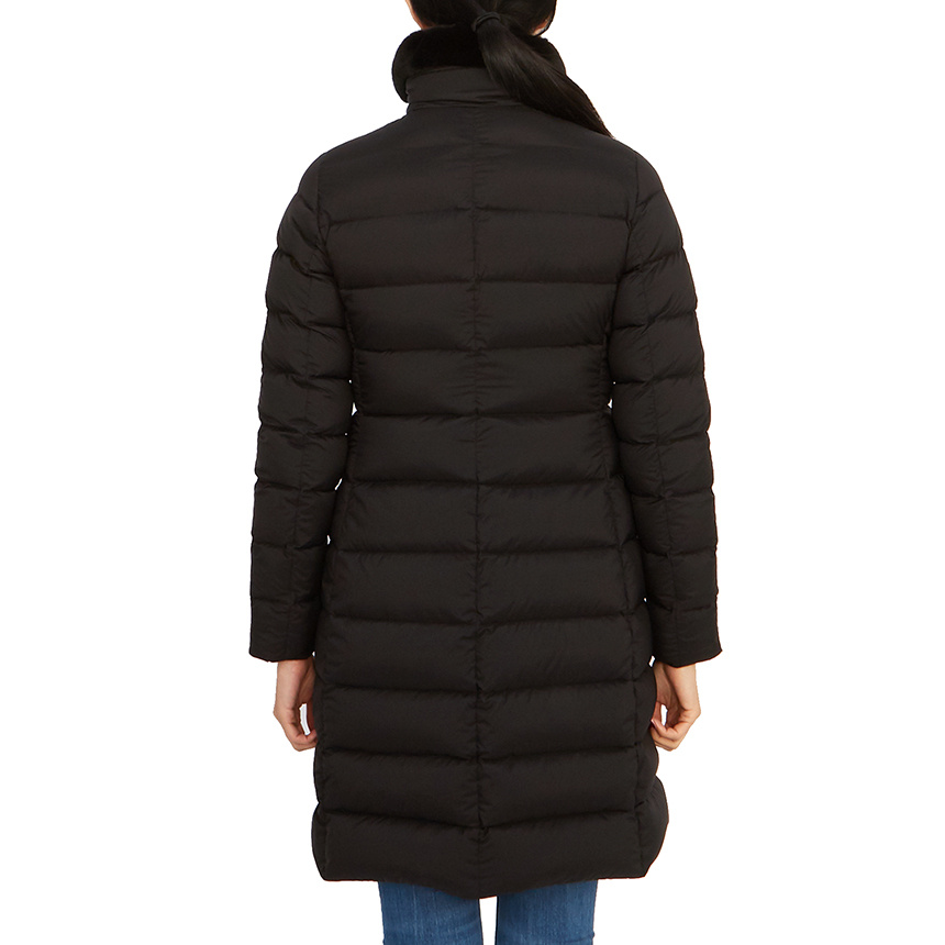 Moorer Vetiver-s3 Padded Down Coat In Black