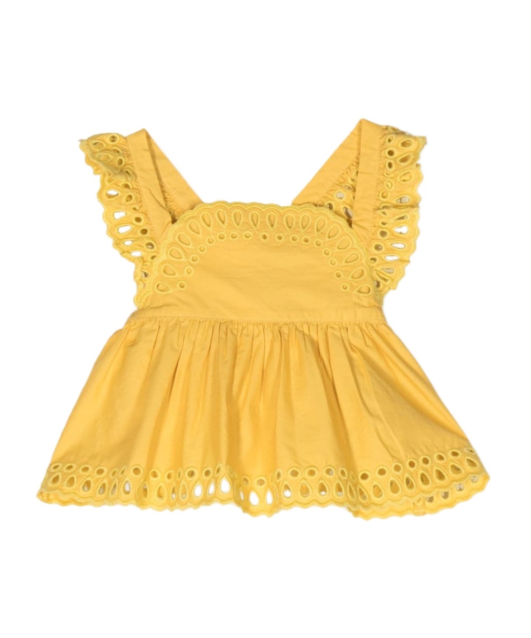 Stella Mccartney Hollowed-out Dress In Yellow
