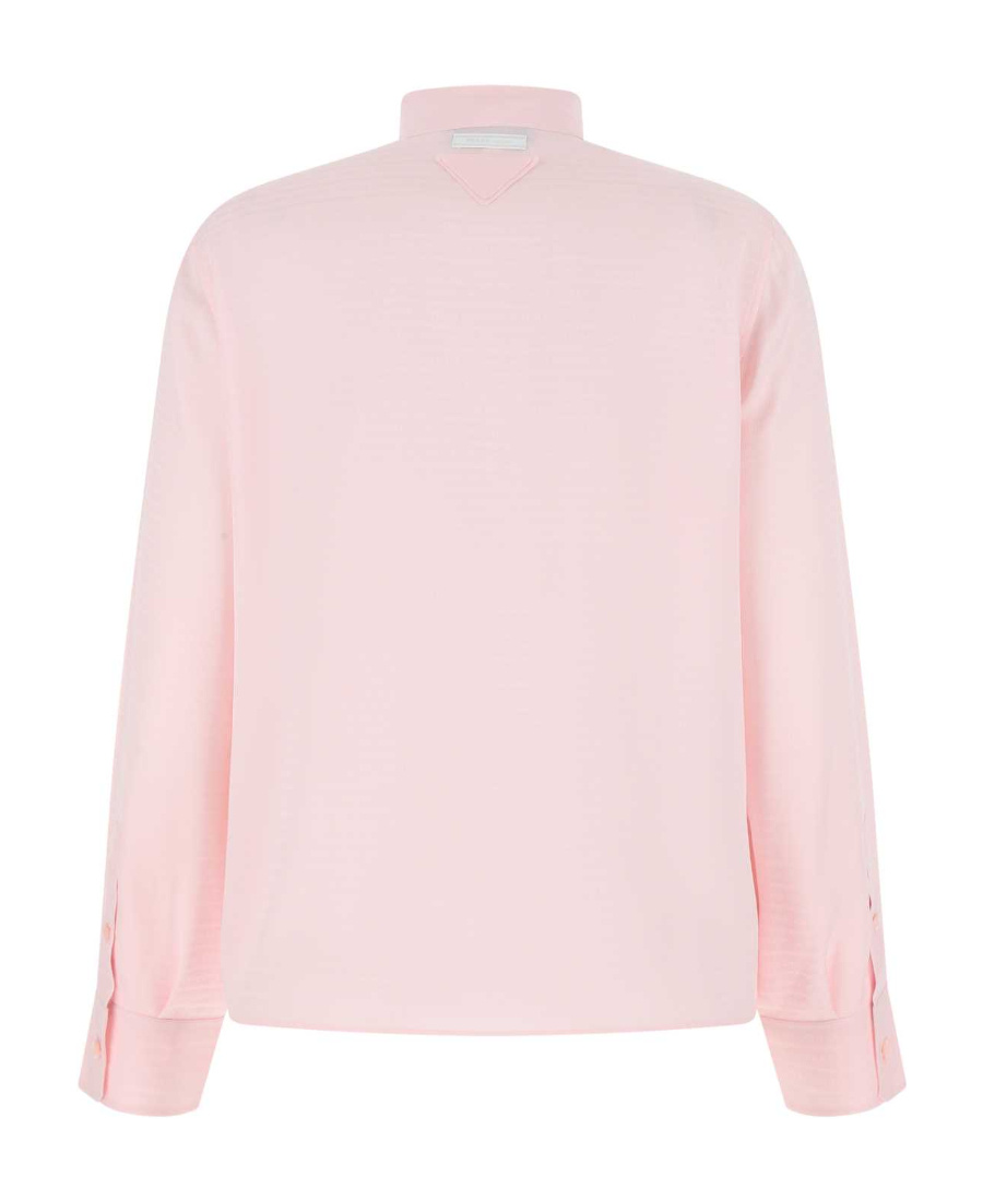 Prada Women's Pastel Crepe Shirt In Pink