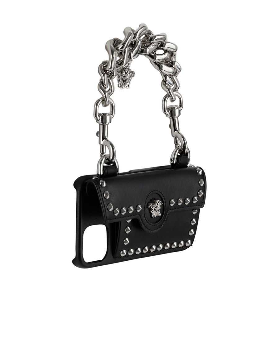 Versace Medusa-motif Chain Iphone Cover In Black