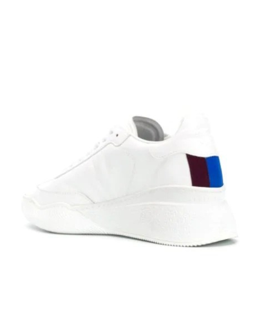 Stella Mccartney Loop Logo-embossed Vegetarian Leather Sneakers In White