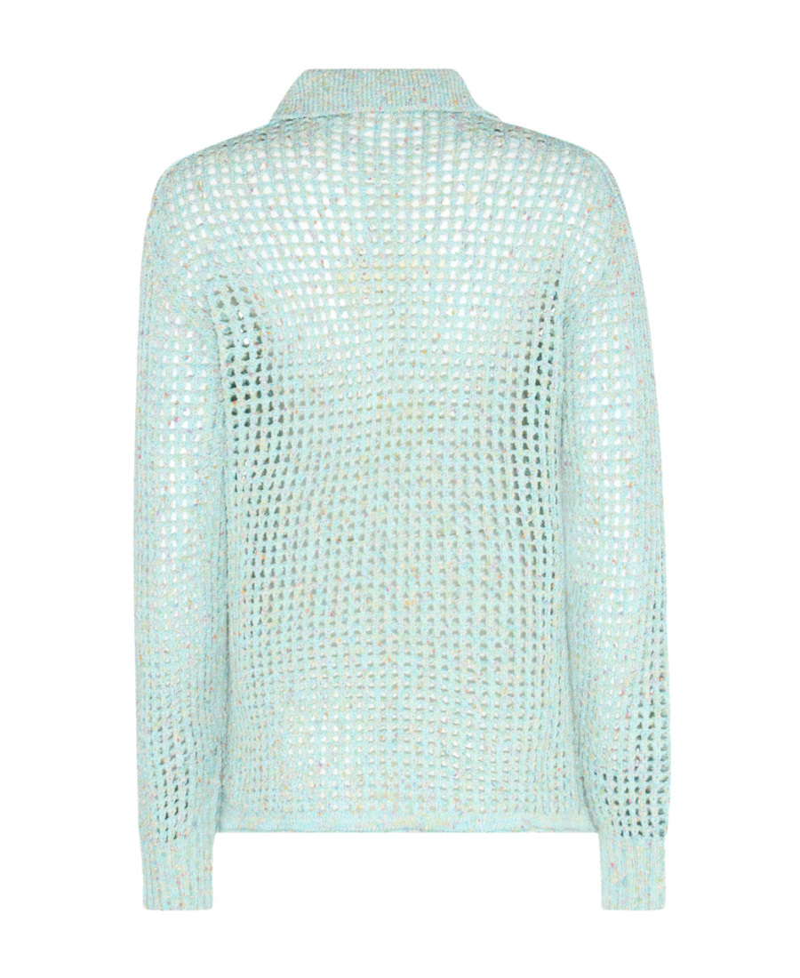 Acne Studios Long Sleeved Knitted Sweater In Green