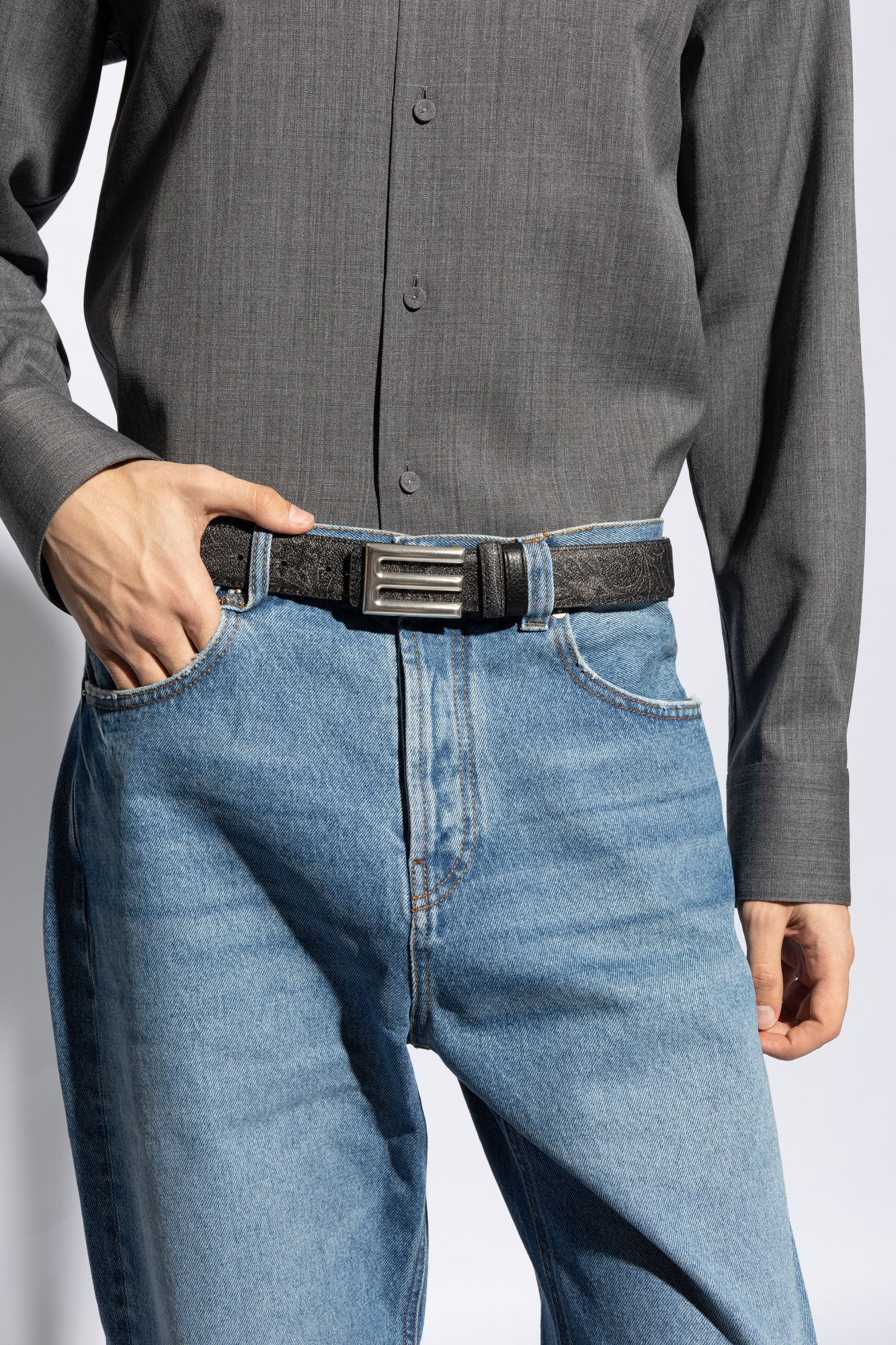Etro Logo Buckled Paisley Print Reversible Belt In Black
