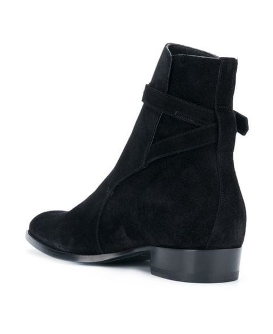 Saint Laurent Short Boots With Low Heels In Black