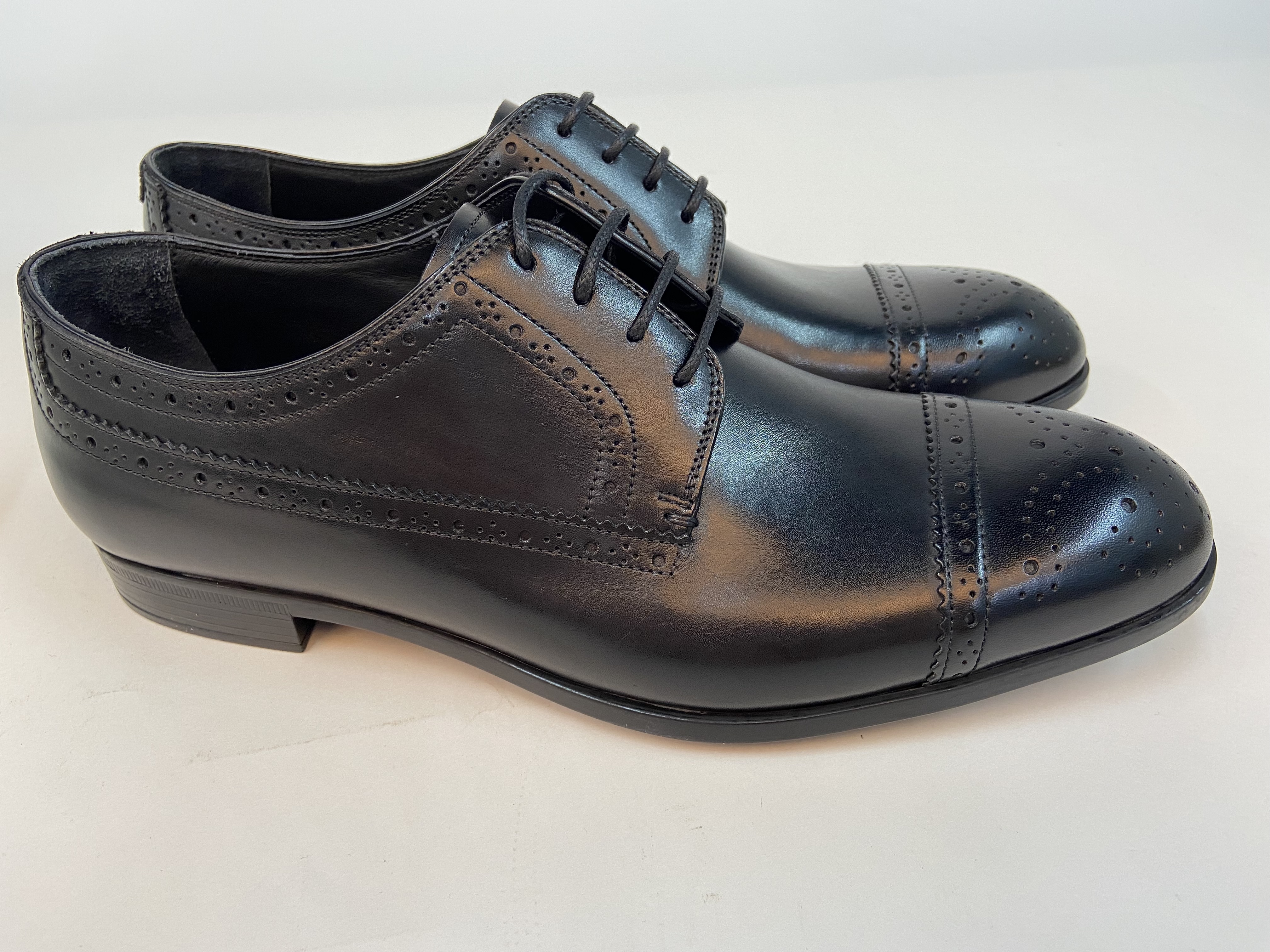 Emporio Armani Logo Business Dress Shoes In Black