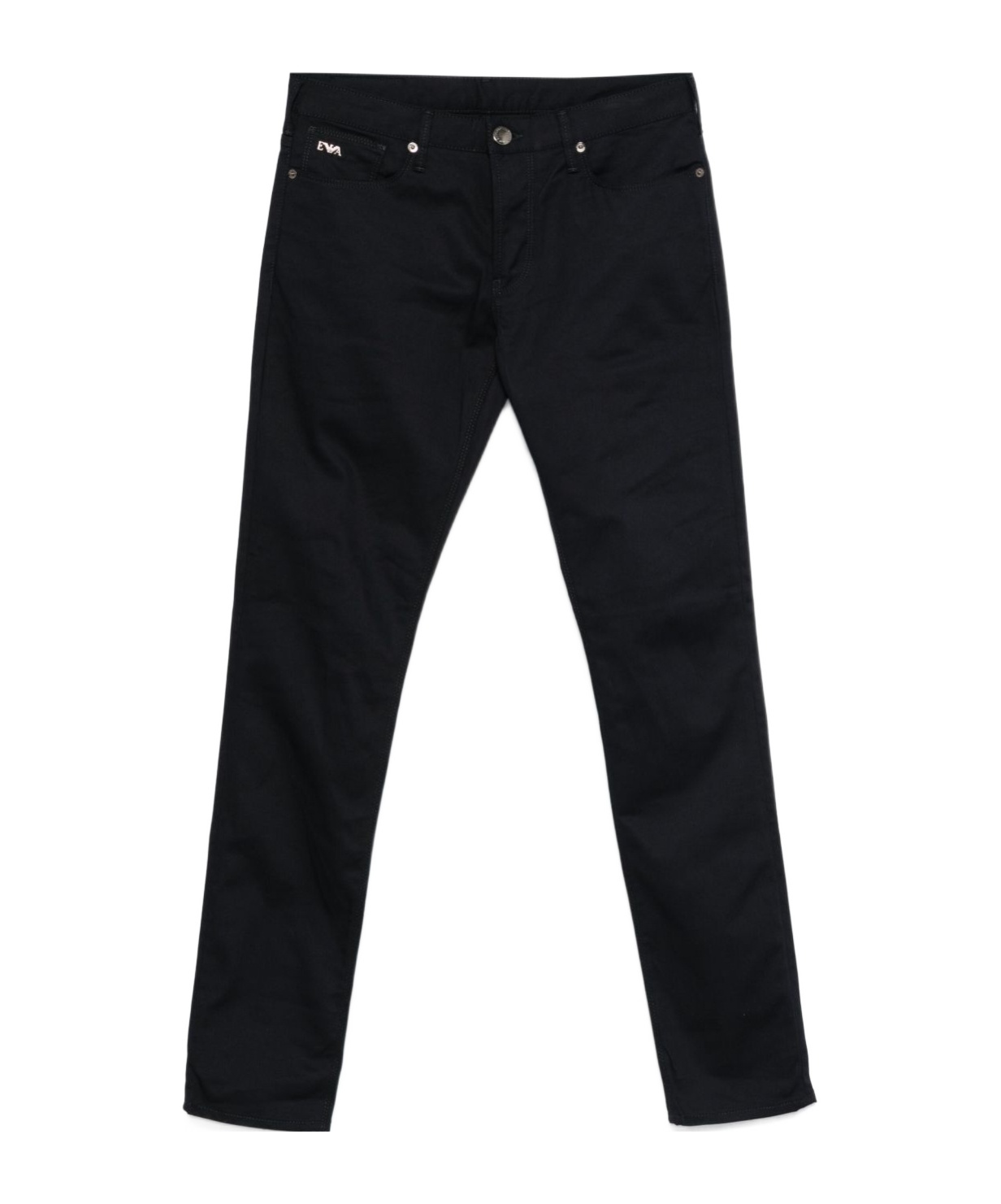 Emporio Armani Man Pants Black Size 31 Cotton, Elastane In Black