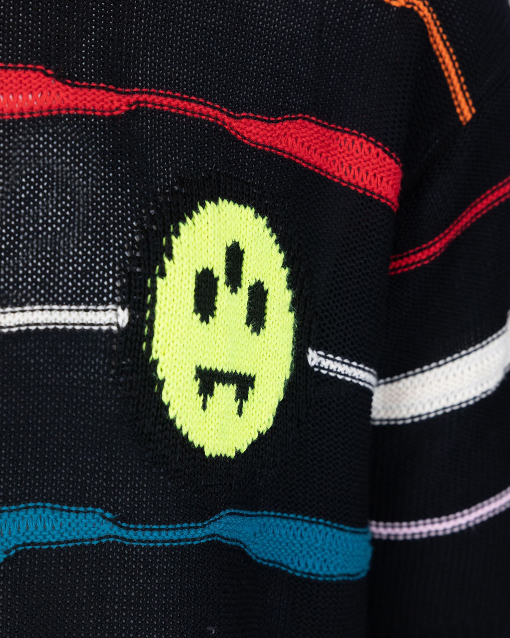 Barrow Contrast-striped Polo Shirt In Black