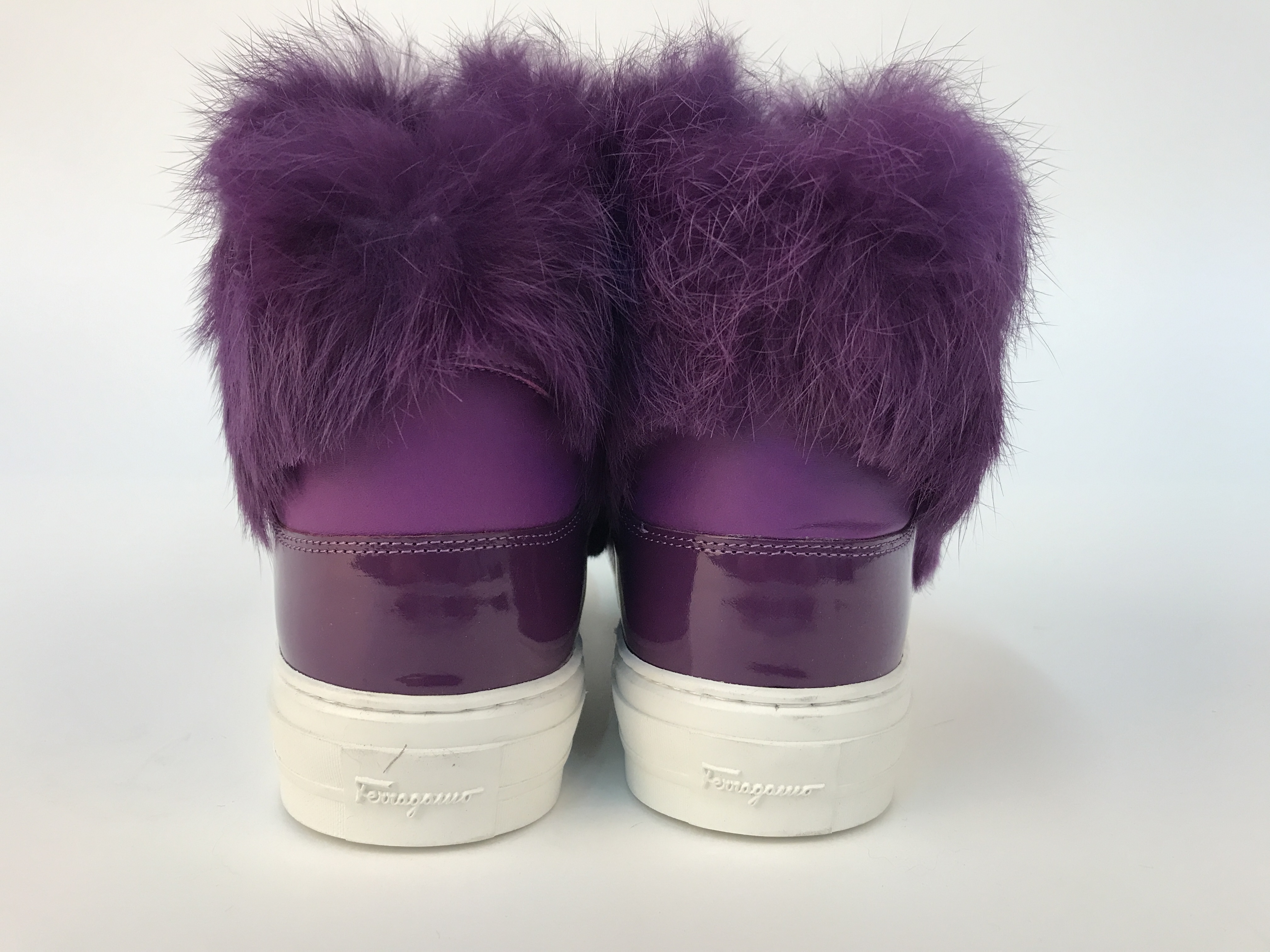 Ferragamo Logo High-top Leisure Sports Shoes In Multicolor
