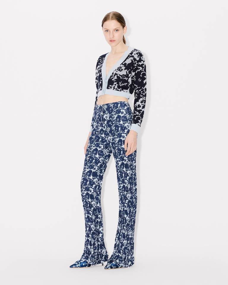 Kenzo Floral Camouflage Casual Pants In Blue