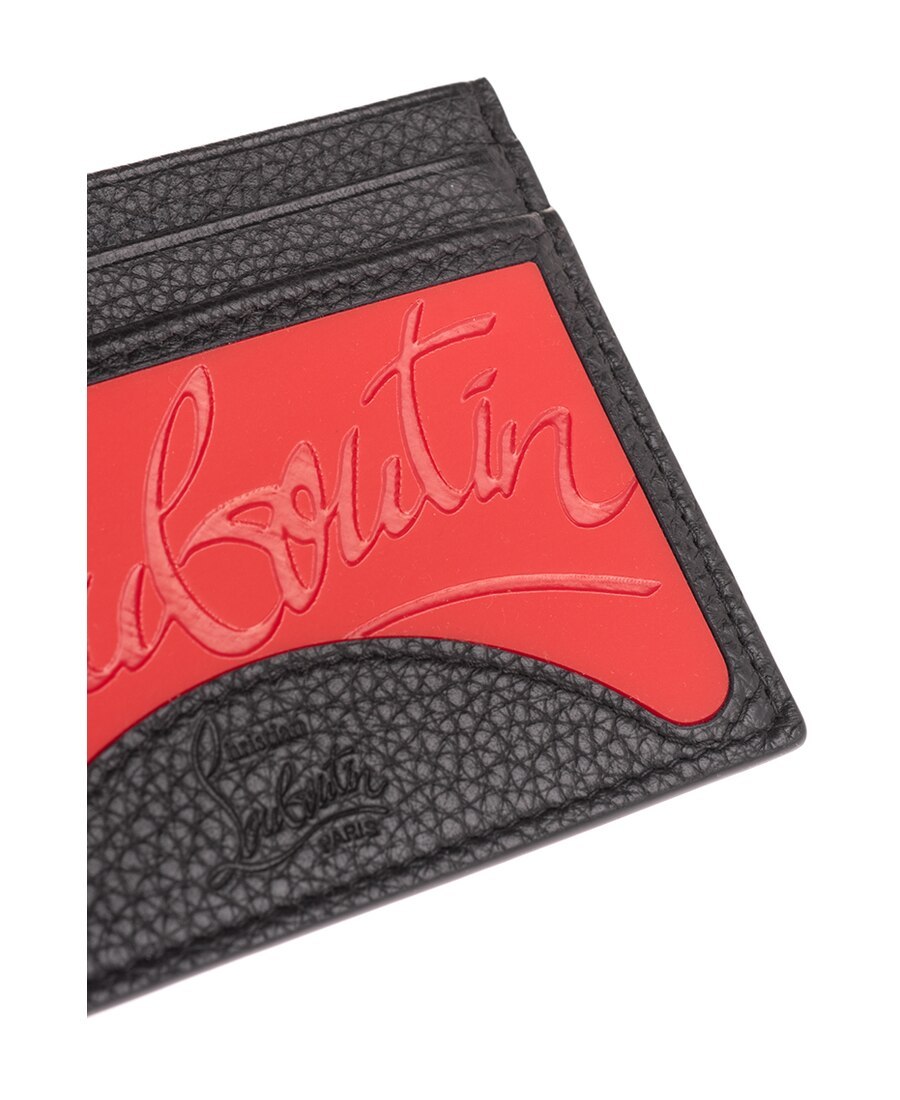 Christian Louboutin Logo-debossed Cardholder In Black