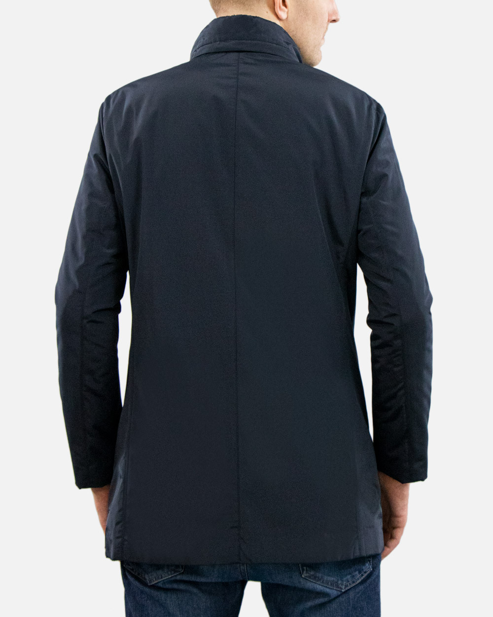 Armani Collezioni Cotton Suit With Suede Lining In Black