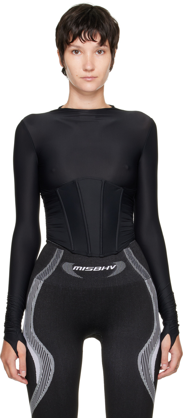 Misbhv Pandora Long-sleeve Top In Black