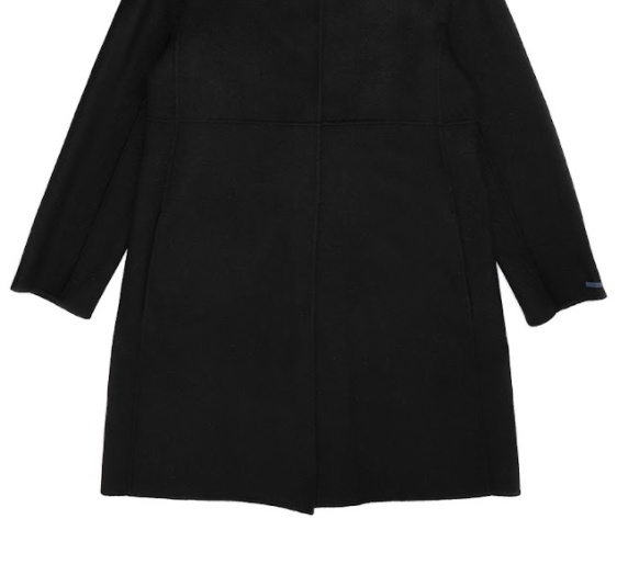 Max Mara Lapel Coat In Black
