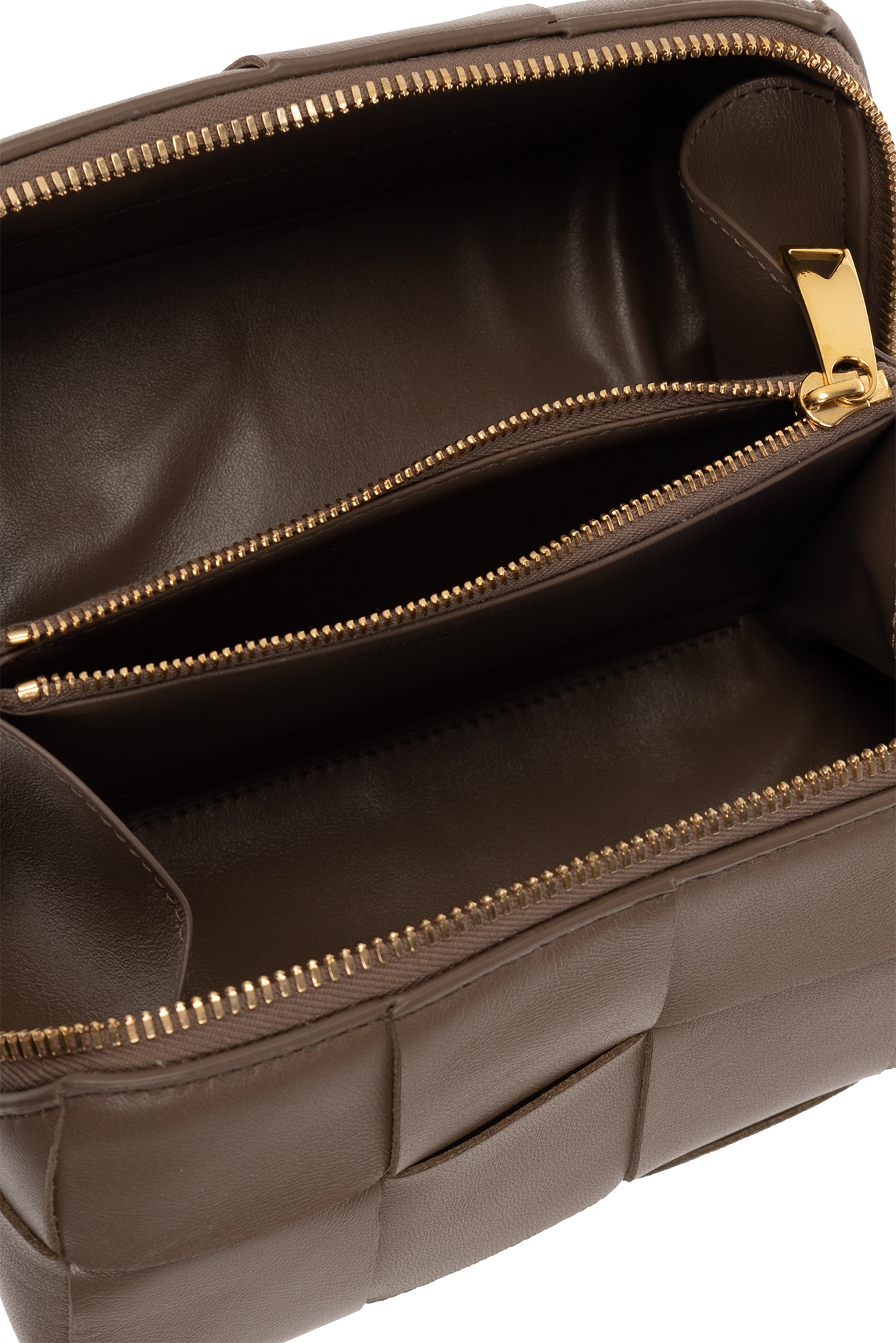 Bottega Veneta Cassette Maxi Intrecciato Clutch Bag In Brown