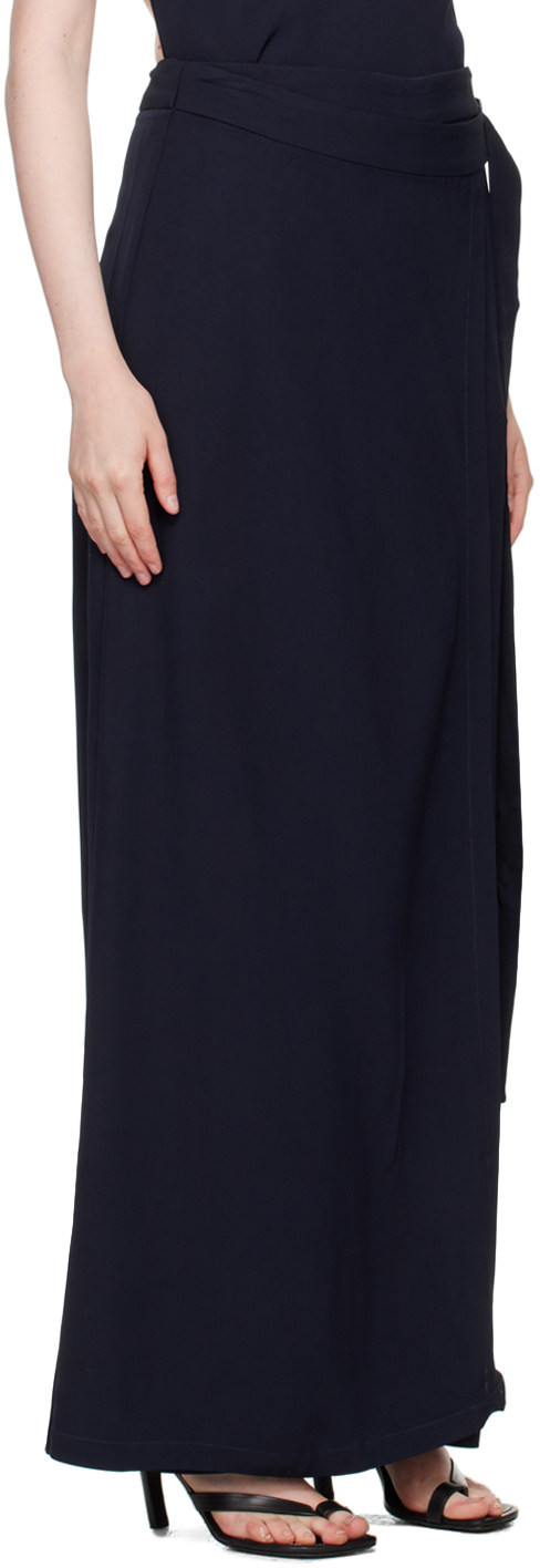 St Agni Navy Wrap Trousers