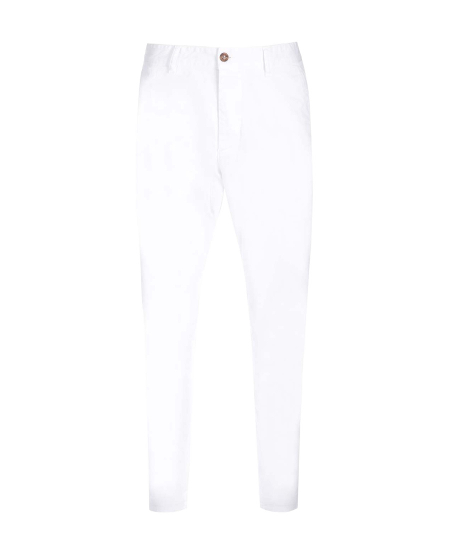Dsquared2 Mid-rise Tapered Trousers In White