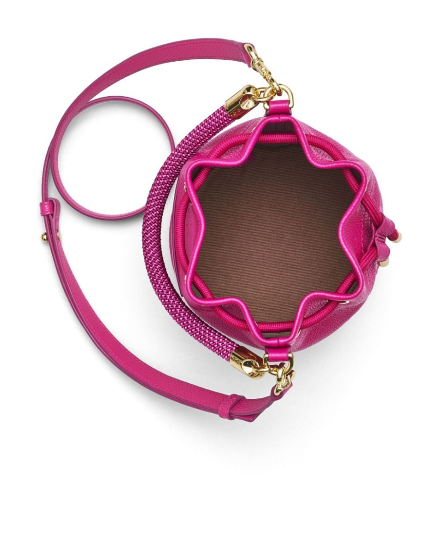 Marc Jacobs Logo Embossed Bucket Bag In Pink