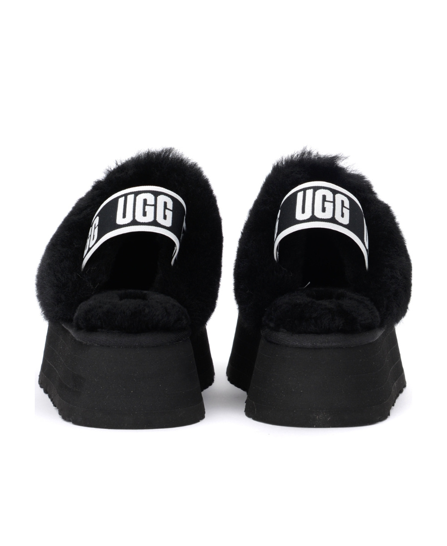 Shop Ugg Fur-lined Flatform Mules In Black