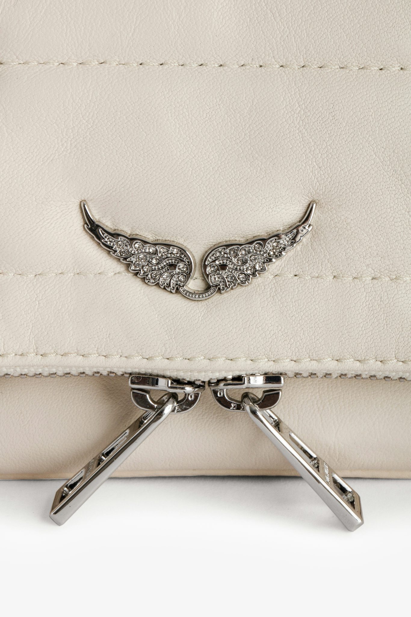 Zadig & Voltaire Logo Shoulder Bag In White