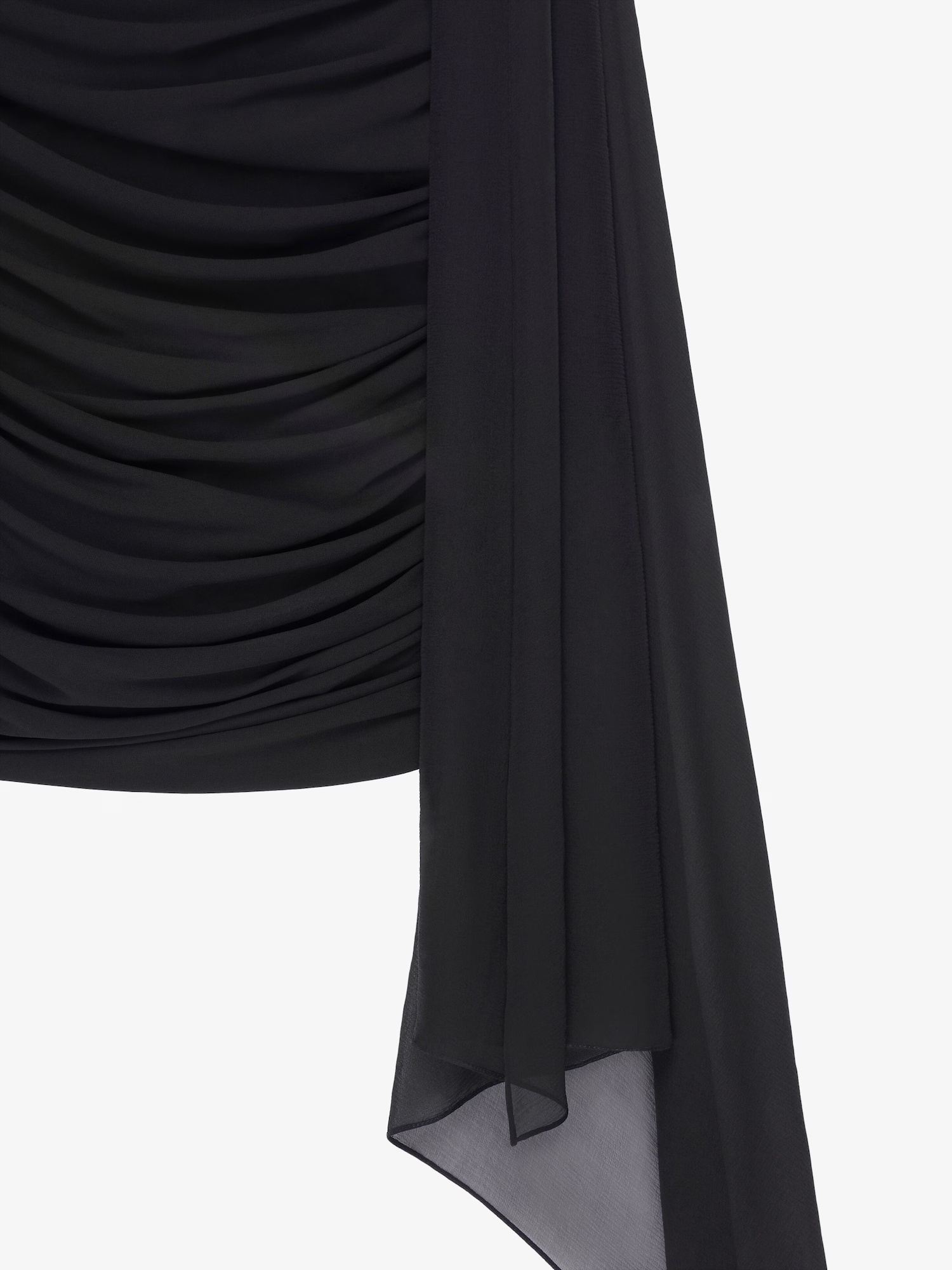 Givenchy Off-the-shoulder Draped Mini Dress In Black