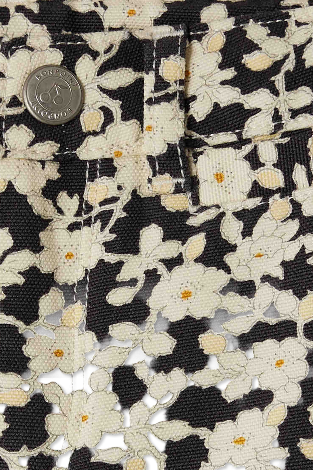 Bonpoint Floral Pattern Trousers In Black