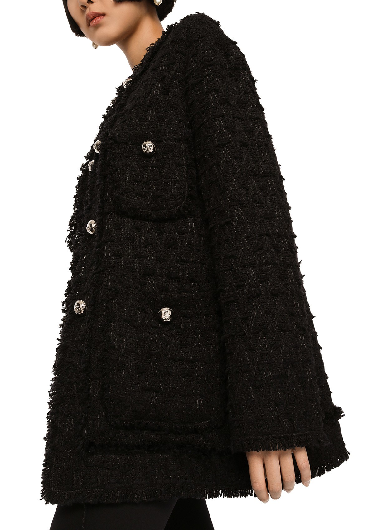 DOLCE & GABBANA ROUND-NECK CASUAL COAT