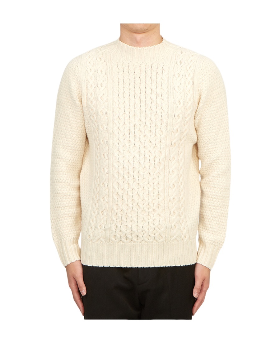 Drumohr Cable-knit Fitted Jumper In White