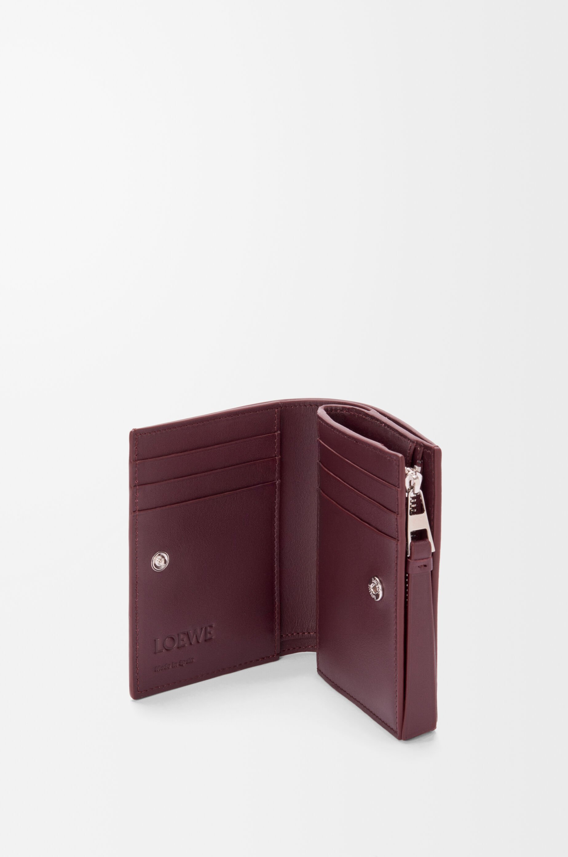 Loewe Leather Puzzle Compact Wallet In Multi