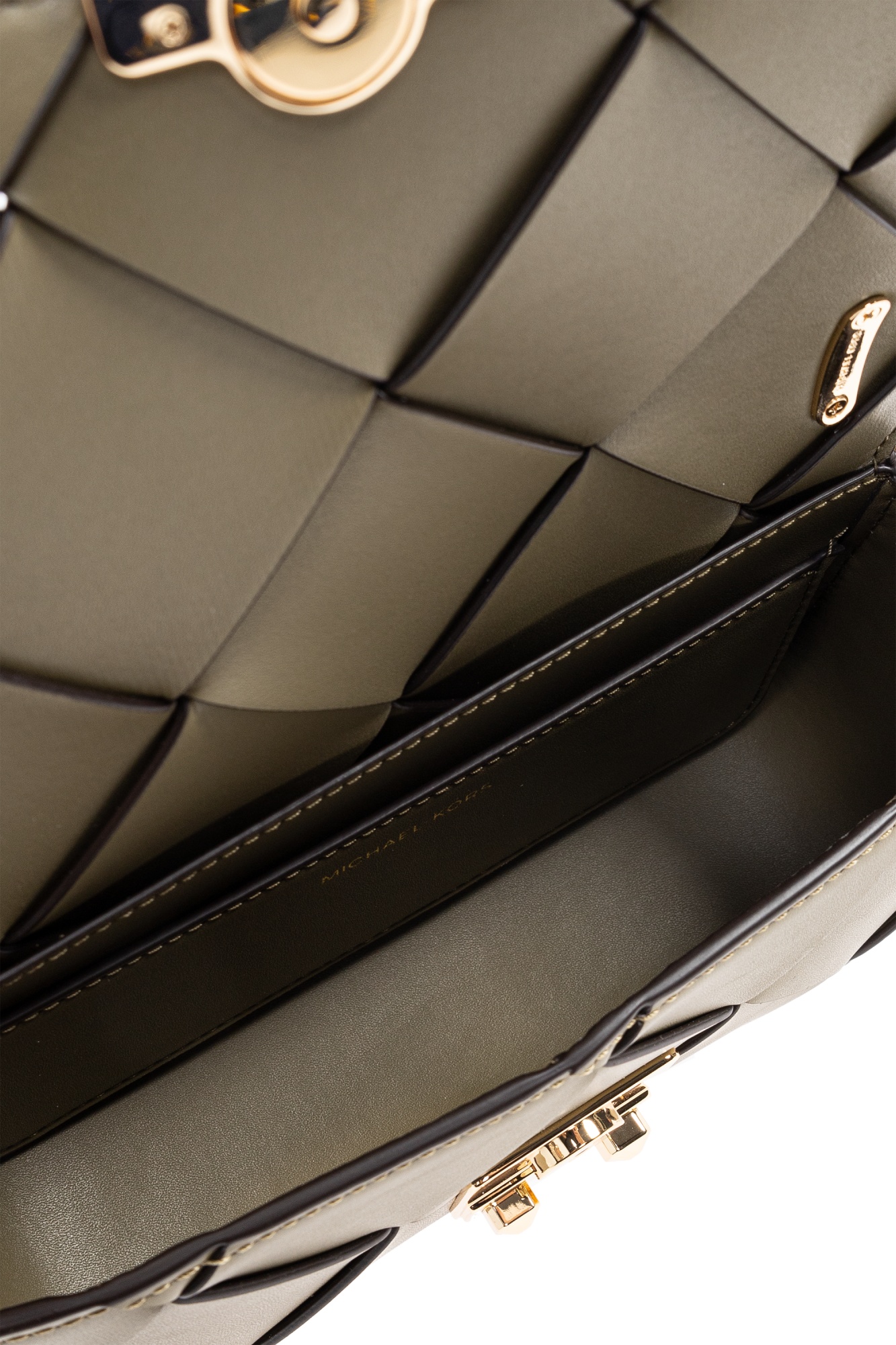 Shop Michael Michael Kors Chain-link Shoulder Bag In Brown